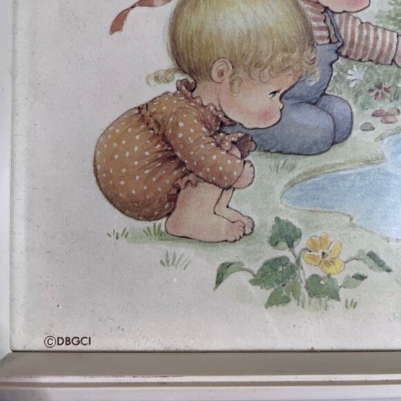 1970' s Framed Wall Art Bible Verses Children Set of 2 Retro Nursery - Picture 4 of 8